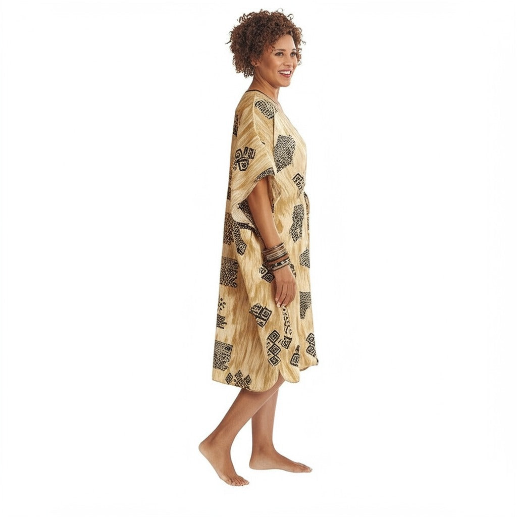 Brooke Drawstring Midi Kaftan