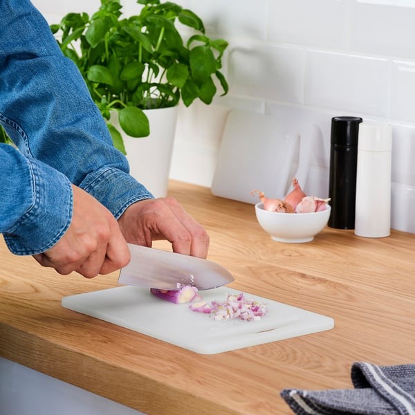 Durable white plastic cutting boards IKEA LEGITIM set of 2.