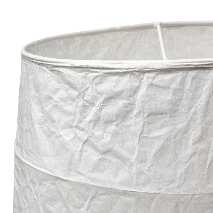 IKEA VICKLEBY Floor lamp in white color with handmade lampshade in rice paper.