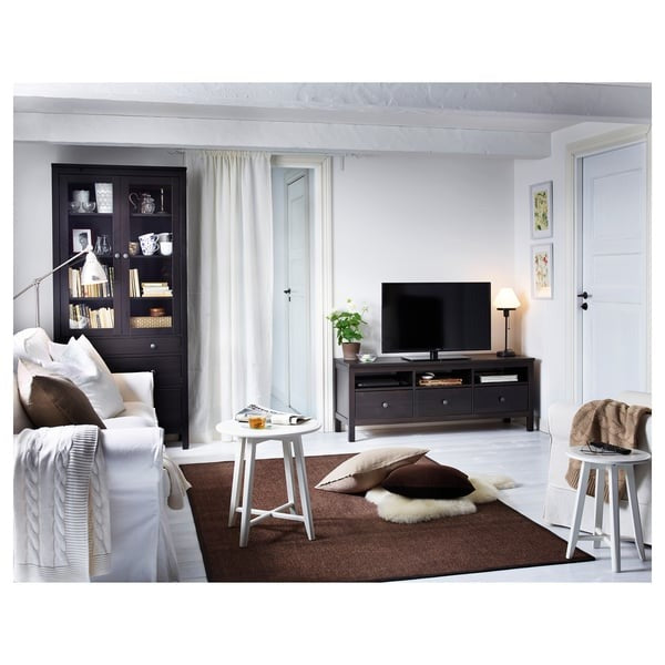 IKEA KRAGSTA nest of tables set of 2 white modern round side coffee tables.