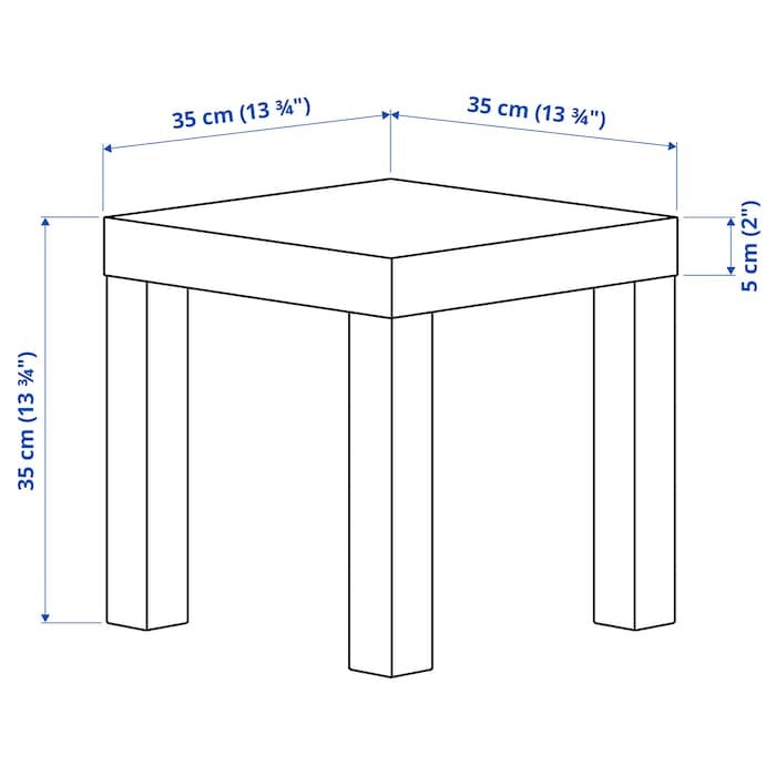 IKEA LACK Side table in white color size 35x35 cm.