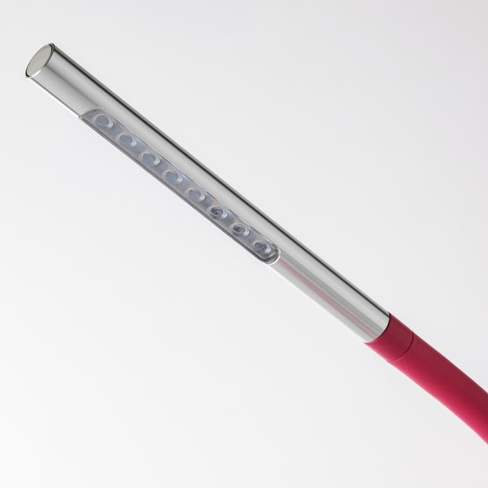 Pink silver LED desk lamp.
