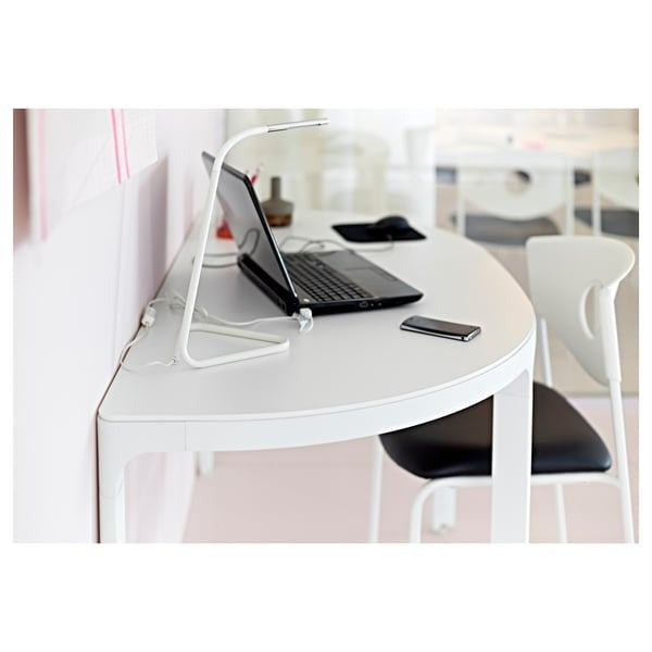 White silver LED desk lamp.