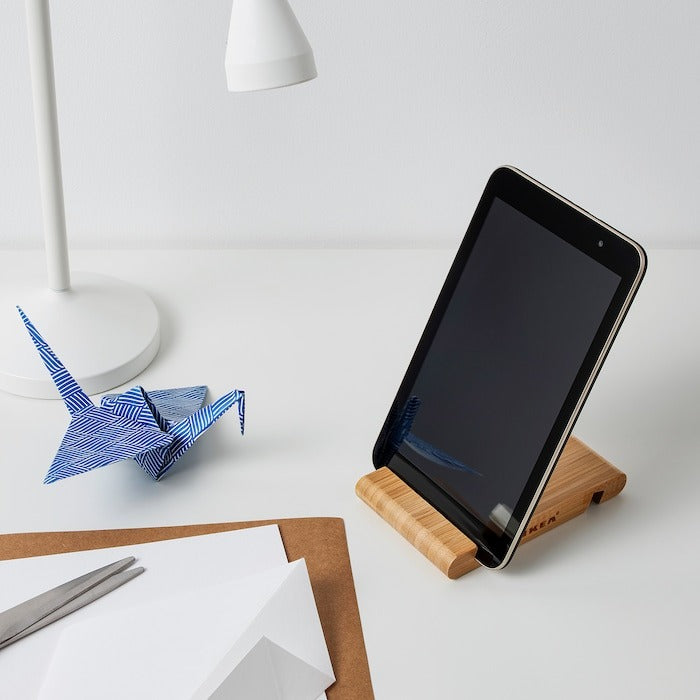 IKEA BERGENES wooden mobile holder with two sided slots.