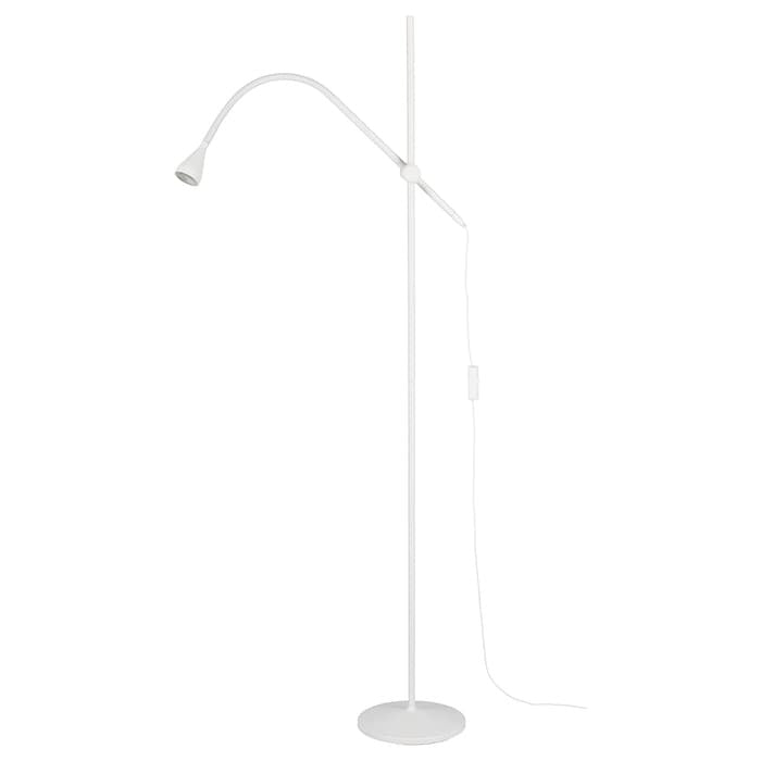 IKEA NAVLINGE LED floor lamp or read lamp in white color.