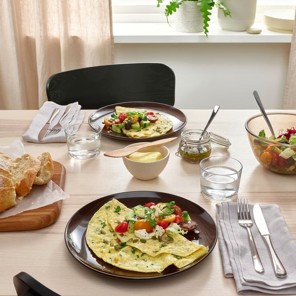 IKEA Plate Glossy Brown Pack of 4 Size 26 cm FARGKLAR.