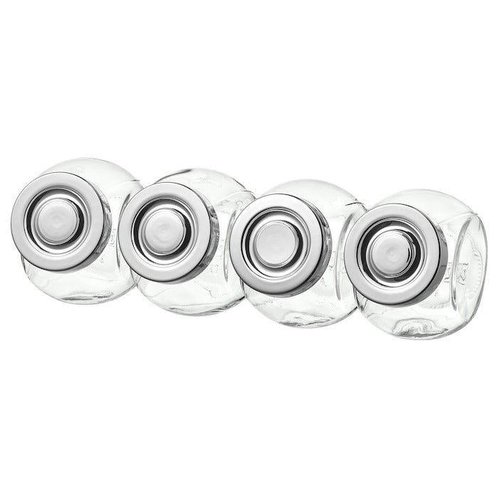 IKEA RAJTAN spice jar in clear glass pack of 4.