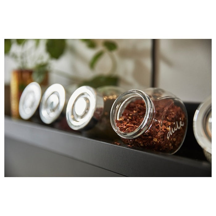 IKEA RAJTAN spice jar in clear glass pack of 4.