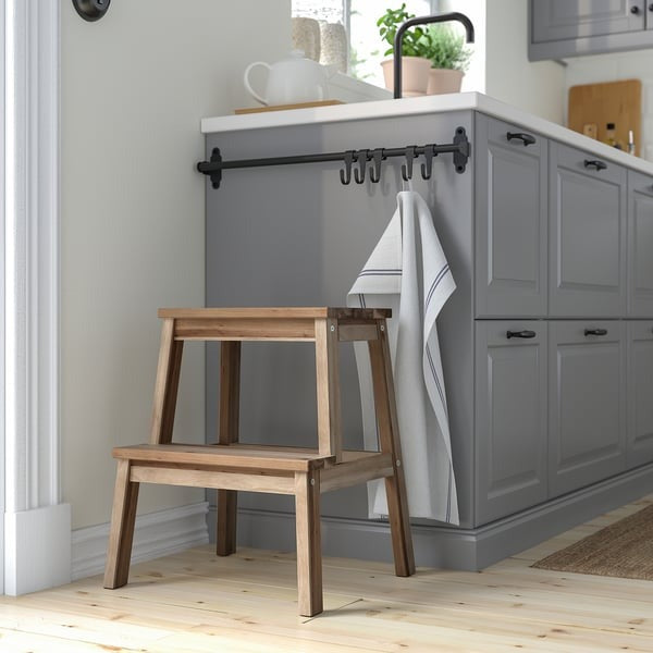 IKEA BEKVÄM step stool used in kitchen