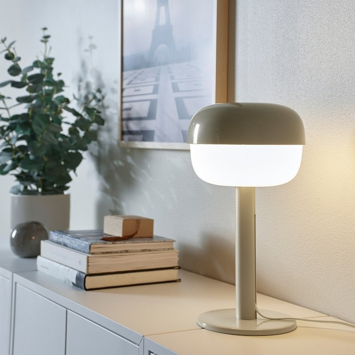IKEA table lamp BLASVERK in beige color.