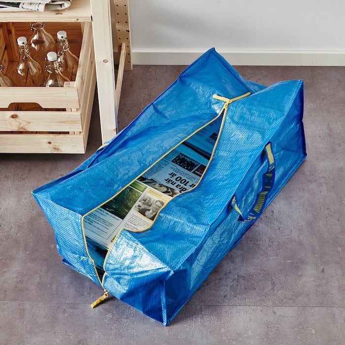 IKEA FRAKTA trunk for trolley blue color size 73x35x30 cm 76 l.
