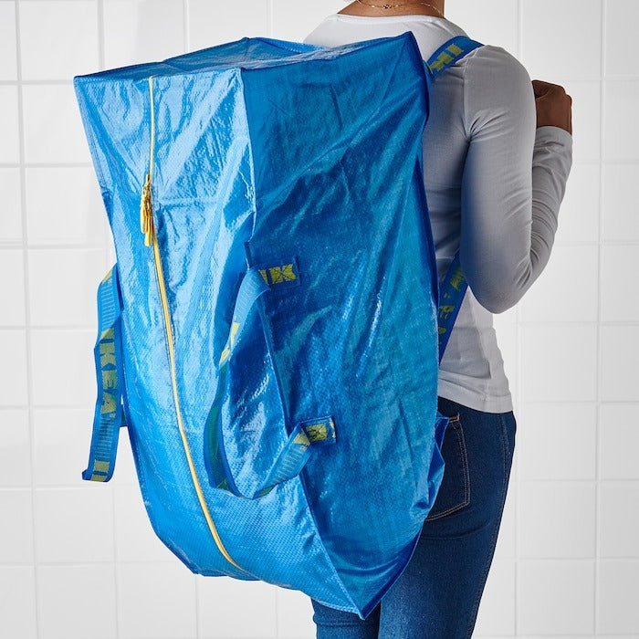IKEA FRAKTA trunk for trolley blue color size 73x35x30 cm 76 l.