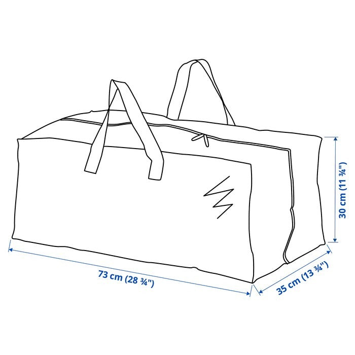 IKEA FRAKTA trunk for trolley blue color size 73x35x30 cm 76 l.