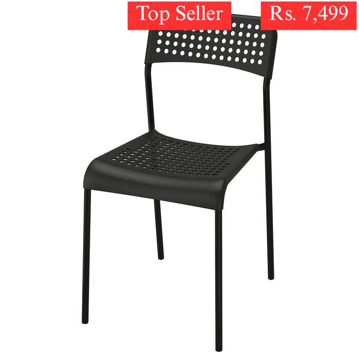 IKEA Chair in Black or White Color ADDE