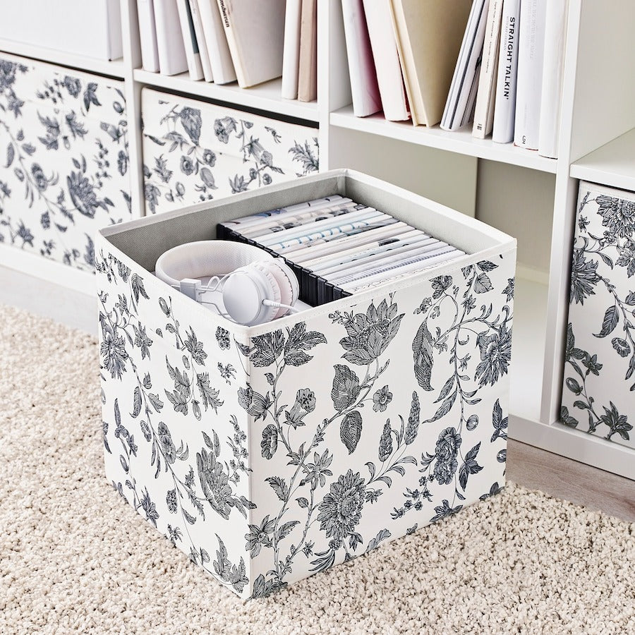 IKEA DRONA box in floral color.