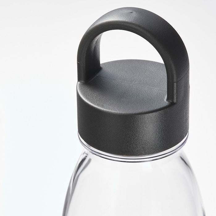 Dark grey reusable IKEA water bottle 0.5 L BPA-free.