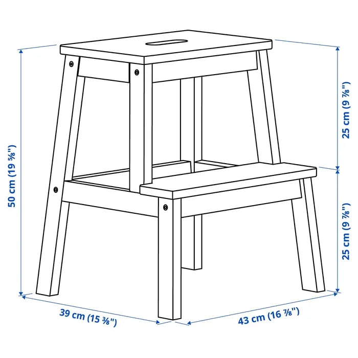 IKEA BEKVAM step stool black dimensions.