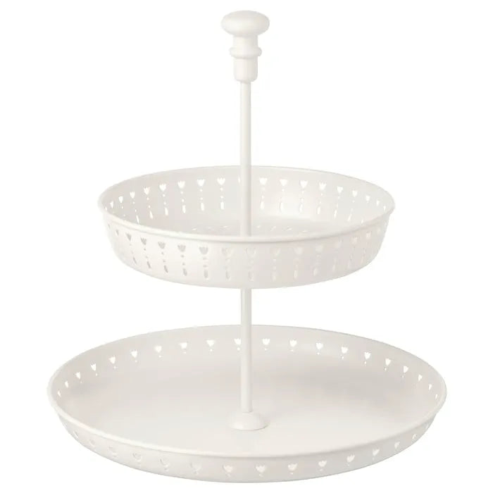 IKEA GARNERA serving stand two tiers white for desserts.