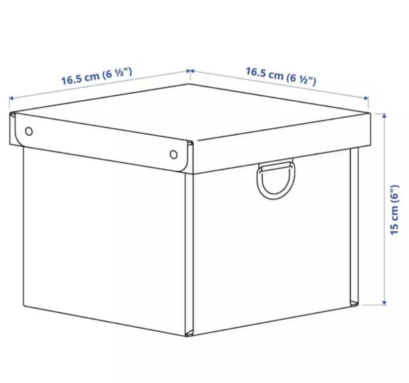 Closeup of IKEA NIMM black storage organiser