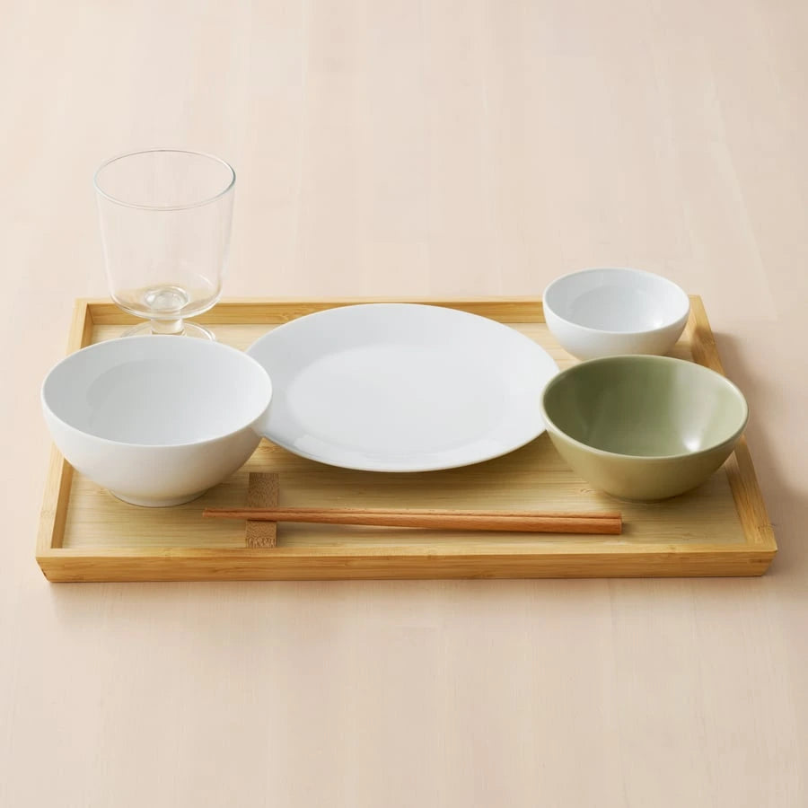 IKEA OSTBIT tray arranged with cups and snacks for serving