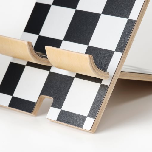 IKEA PLUGGLAND Holder for Mobile Phone, Check Pattern, 8x10x15 cm
