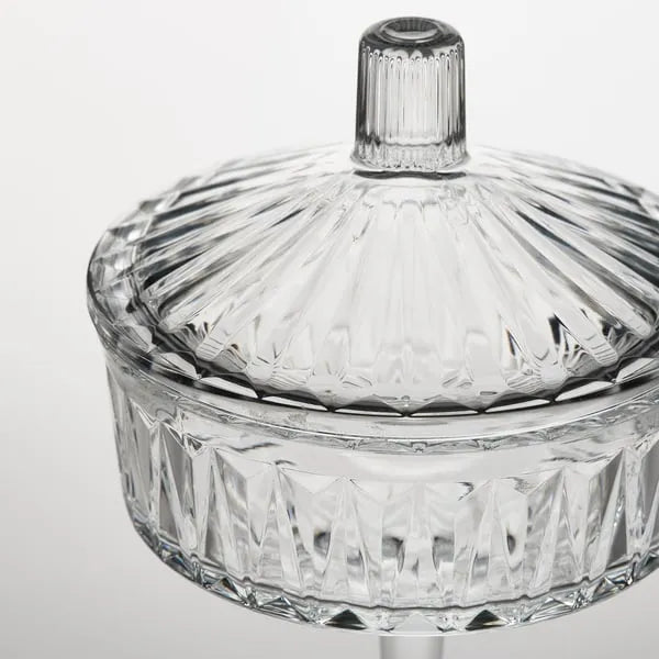 IKEA clear glass bowl with lid SÄLLSKAPLIG collection.