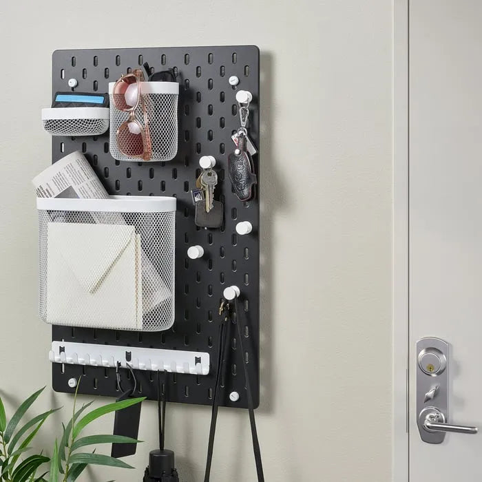 SKÅDIS wall-mounted storage board IKEA 36x56 cm black.