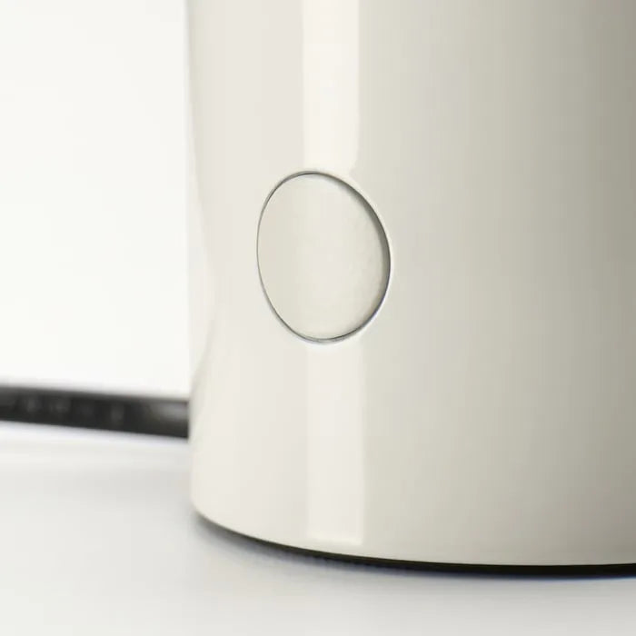 IKEA SPETSBOJ table lamp dimmable white 22 cm closeup