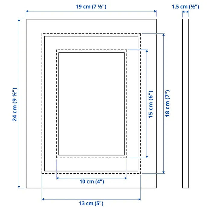 IKEA VIRSERUM Frame, gold-colour, 13x18 cm.