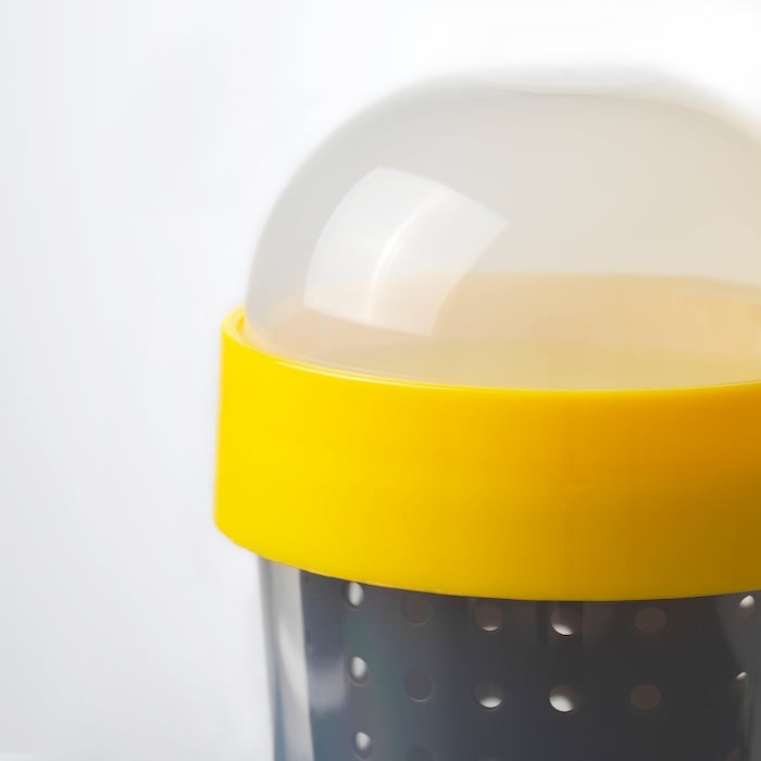 IKEA SPLITTERNY Snack Container in Grey and Yellow Color Size 300 ml.