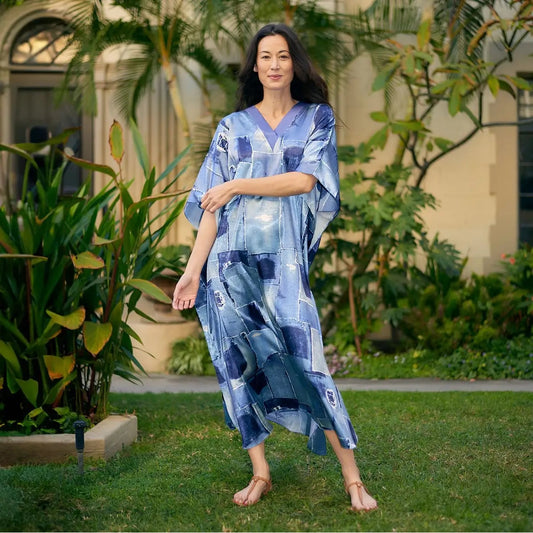 Denim Print Kaftan