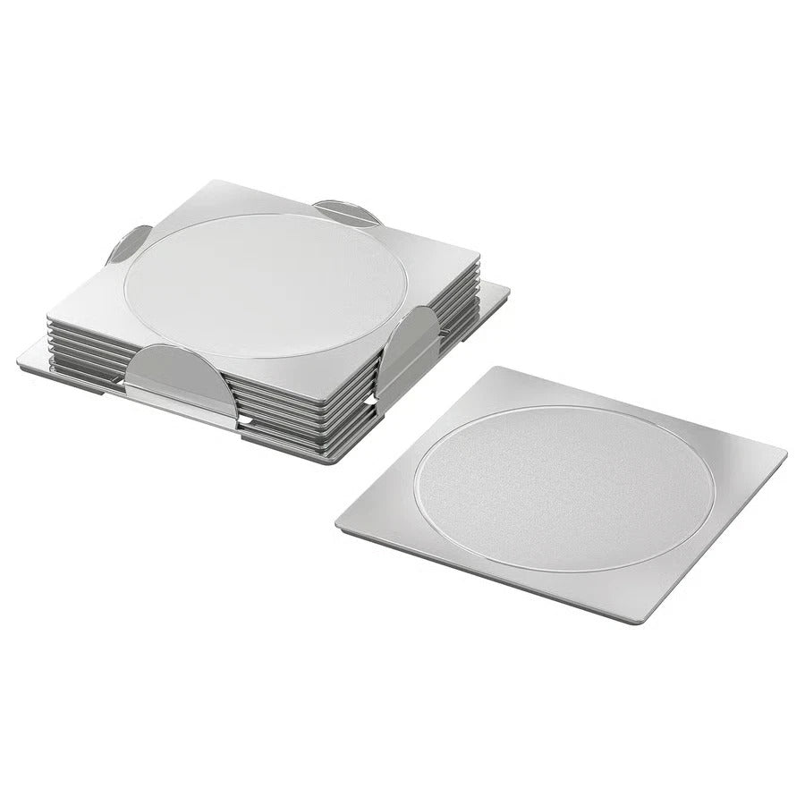 IKEA GROGGY stainless steel coasters pack of 6