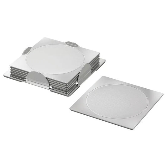 IKEA GROGGY stainless steel coasters pack of 6