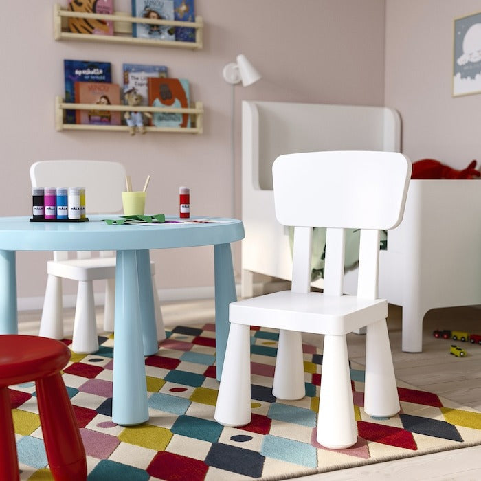 IKEA MAMMUT Children's Chair White Color.