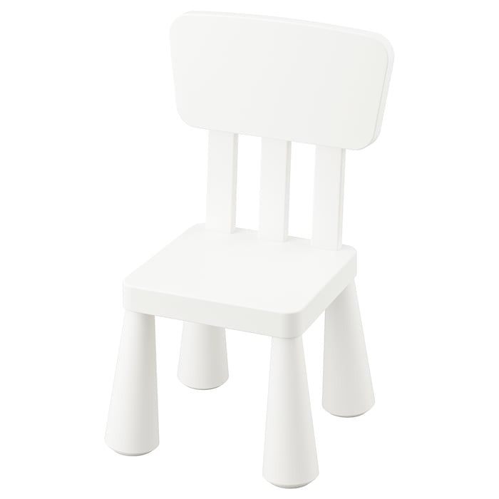 IKEA MAMMUT Children's Chair White Color.