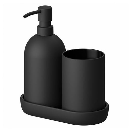 IKEA 3-piece bathroom set in black color.