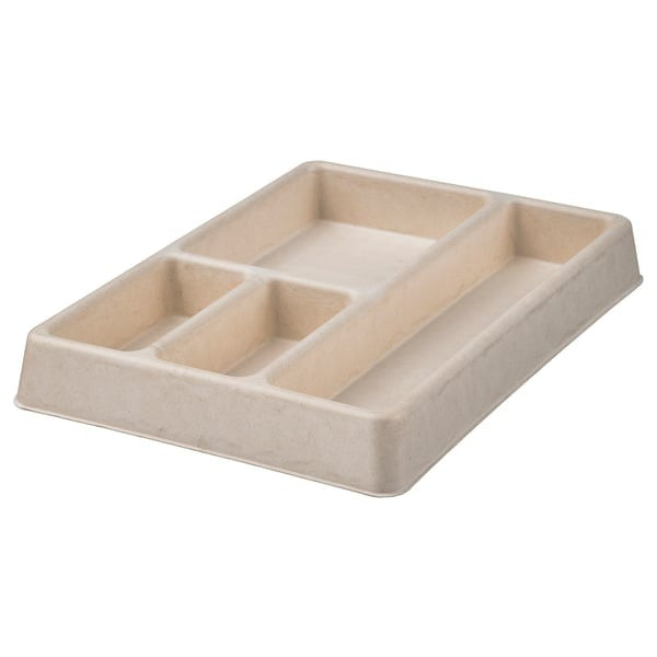 Natural bamboo cable organiser for drawer size is 29x21 cm.