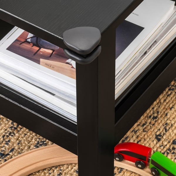 IKEA corner bumper in dark brown colour.