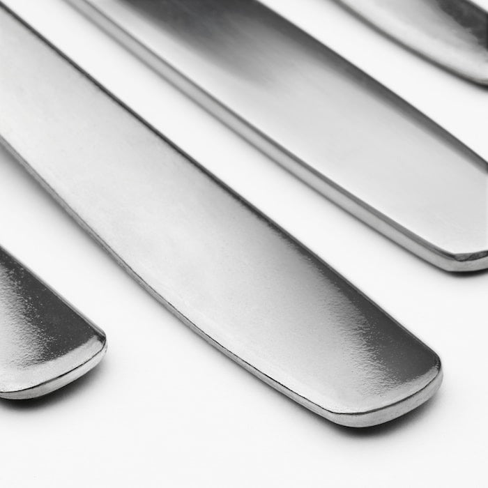 IKEA MOPSIG 16-piece cutlery set in stainless steel.