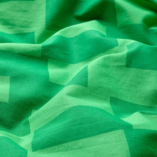 IKEA Duvet Cover and Pillowcase Green Patterned BLASKATA.