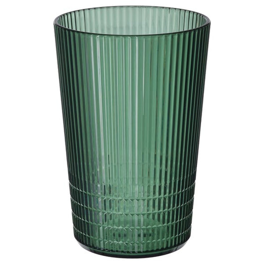 IKEA KALLSINNIG plastic glasses green pack of 6 reusable dishwasher safe 38 cl.