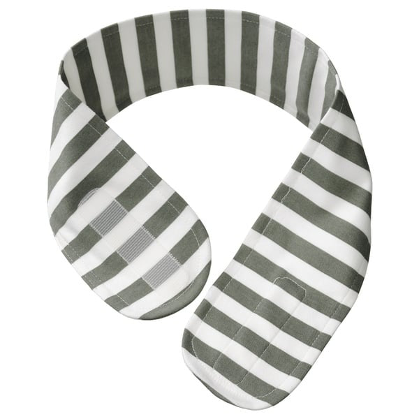 IKEA headband with nylon fastener in white/grey-green.