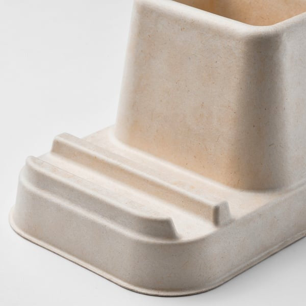 Natural bamboo phone holder hands-free desk stand.