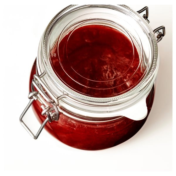IKEA KORKEN jar with lid clear glass 0.5 l small airtight food storage container.