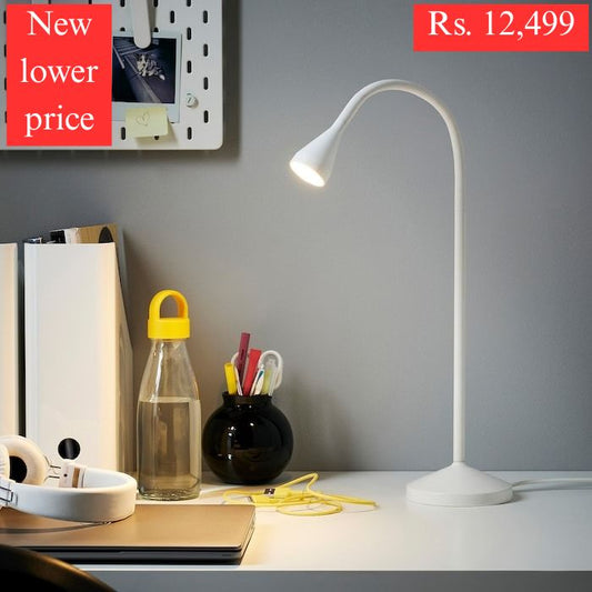 IKEA NAVLINGE LED work lamp in white color.