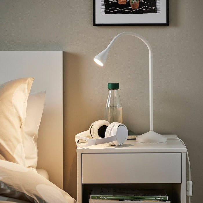 IKEA NAVLINGE LED work lamp in white color.