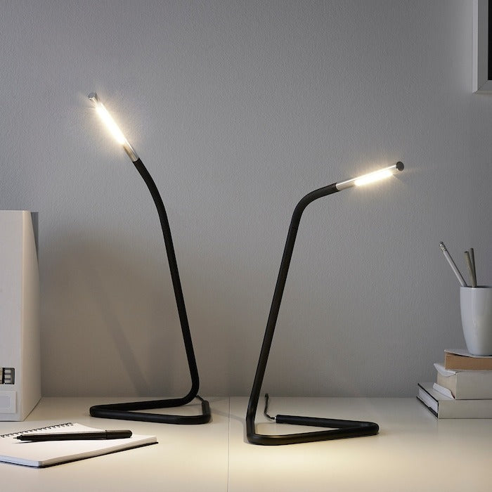 IKEA HARTE LED work lamp in black color.