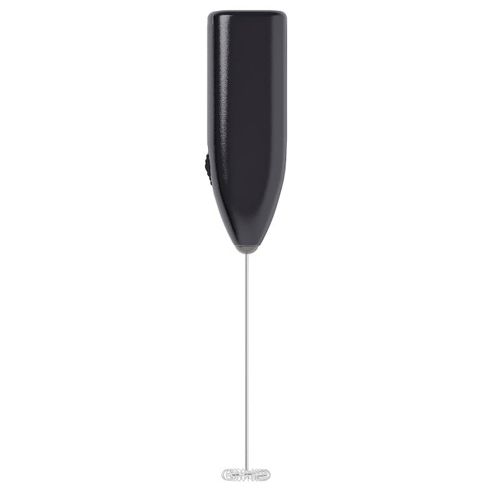IKEA milk frother battery operated in black color.
