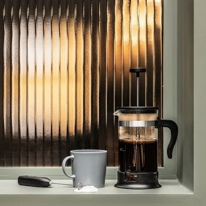 IKEA milk frother battery operated in black color.
