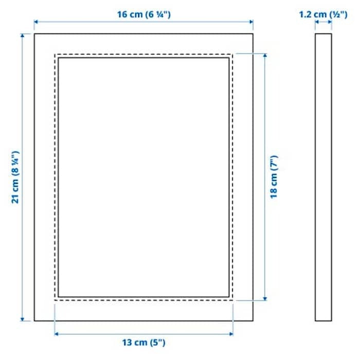 IKEA FISKBO Picture Frame for Photo Size 13x18 cm.